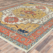 Load image into Gallery viewer, Hand-Knotted Peshawar Chobi Heriz Design Handmade Wool Rug (Size 7.11 X 10.3) Cwral-9366