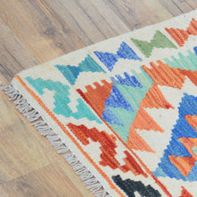 Load image into Gallery viewer, Hand-Woven Reversible Tribal Kilim Handmade Wool Rug (Size 1.11 X 2.7) Cwral-9384