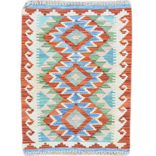 Load image into Gallery viewer, Hand-Woven Reversible Tribal Kilim Handmade Wool Rug (Size 1.11 X 2.7) Cwral-9393