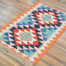 Load image into Gallery viewer, Hand-Woven Reversible Tribal Kilim Handmade Wool Rug (Size 2.1 X 3.1) Cwral-9402