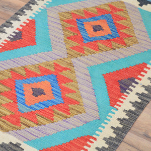 Hand-Woven Reversible Tribal Kilim Handmade Wool Rug (Size 2.0 X 3.1) Cwral-9408