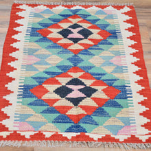 Load image into Gallery viewer, Hand-Woven Reversible Tribal Kilim Handmade Wool Rug (Size 2.0 X 2.10) Cwral-9411