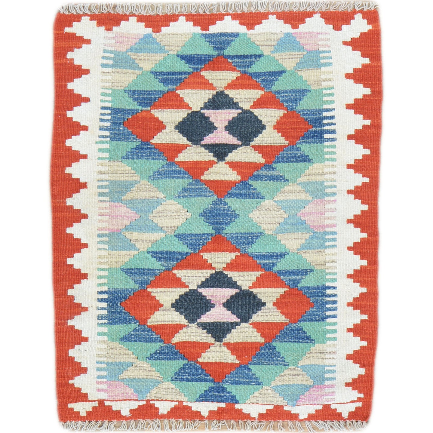 Hand-Woven Reversible Tribal Kilim Handmade Wool Rug (Size 2.0 X 2.10) Cwral-9411