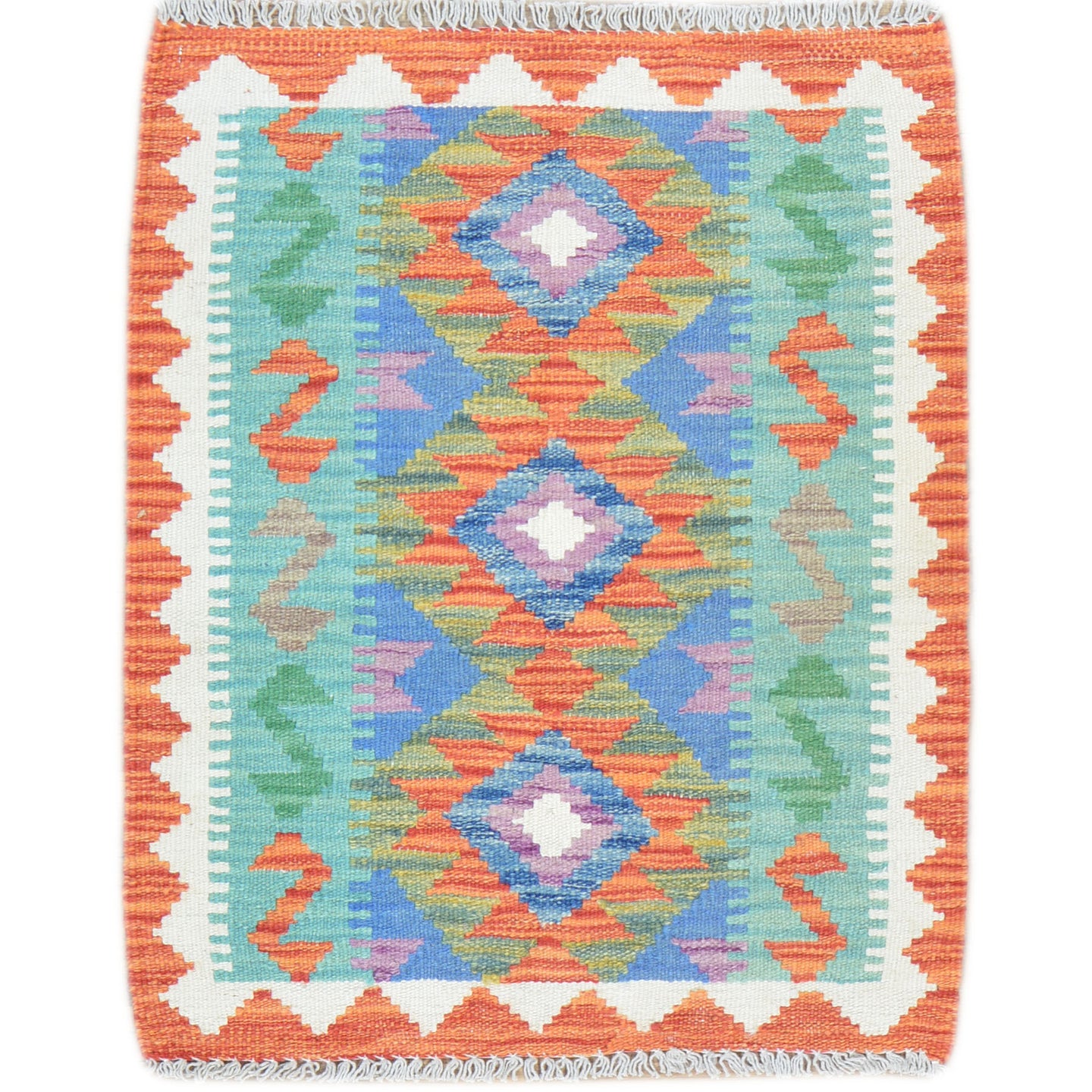 Hand-Woven Reversible Tribal Kilim Handmade Wool Rug (Size 2.1 X 2.9) Cwral-9414