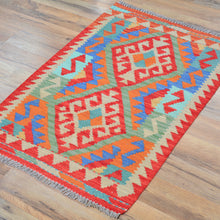 Load image into Gallery viewer, Hand-Woven Reversible Tribal Kilim Handmade Wool Rug (Size 2.0 X 2.10) Cwral-9417