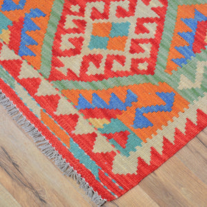 Hand-Woven Reversible Tribal Kilim Handmade Wool Rug (Size 2.0 X 2.10) Cwral-9417