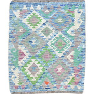 Hand-Woven Reversible Tribal Kilim Handmade Wool Rug (Size 2.3 X 2.10) Cwral-9423