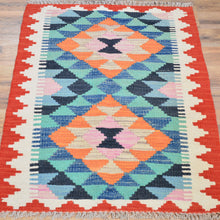 Load image into Gallery viewer, Hand-Woven Southwestern Afghan Kilim Handmade Wool Rug (Size 2.1 X 2.11) Cwral-9429