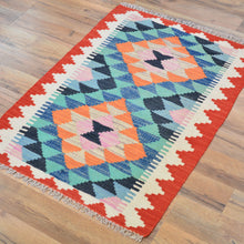 Load image into Gallery viewer, Hand-Woven Southwestern Afghan Kilim Handmade Wool Rug (Size 2.1 X 2.11) Cwral-9429