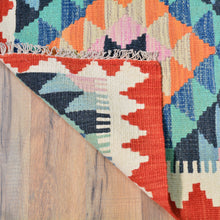 Load image into Gallery viewer, Hand-Woven Southwestern Afghan Kilim Handmade Wool Rug (Size 2.1 X 2.11) Cwral-9429