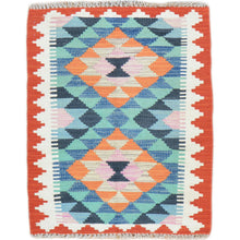 Load image into Gallery viewer, Hand-Woven Southwestern Afghan Kilim Handmade Wool Rug (Size 2.1 X 2.11) Cwral-9429