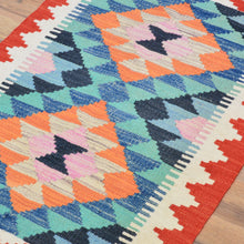 Load image into Gallery viewer, Hand-Woven Southwestern Afghan Kilim Handmade Wool Rug (Size 2.1 X 2.11) Cwral-9429