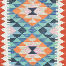 Load image into Gallery viewer, Hand-Woven Southwestern Afghan Kilim Handmade Wool Rug (Size 2.1 X 2.11) Cwral-9429