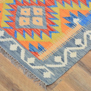 Hand-Woven Southwestern Afghan Kilim Handmade Wool Rug (Size 2.0 X 3.1) Cwral-9432