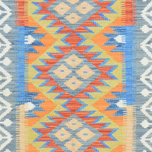 Hand-Woven Southwestern Afghan Kilim Handmade Wool Rug (Size 2.0 X 3.1) Cwral-9432