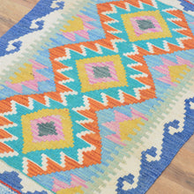 Load image into Gallery viewer, Hand-Woven Southwestern Design Kilim Handmade Wool Rug (Size 1.11 X 2.10) Cwral-9435