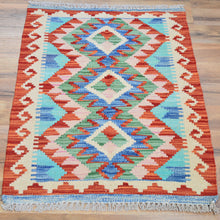 Load image into Gallery viewer, Hand-Woven Southwestern Design Kilim Handmade Wool Rug (Size 1.11 X 2.8) Cwral-9441