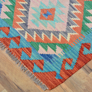Hand-Woven Southwestern Design Kilim Handmade Wool Rug (Size 2.0 X 3.1) Cwral-9450