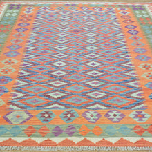 Load image into Gallery viewer, Hand-Woven Southwestern Afghan Kilim Handmade Wool Rug (Size 6.0 X 8.1) Cwral-9462