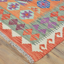 Load image into Gallery viewer, Hand-Woven Southwestern Afghan Kilim Handmade Wool Rug (Size 6.0 X 8.1) Cwral-9462