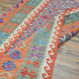 Hand-Woven Southwestern Afghan Kilim Handmade Wool Rug (Size 6.0 X 8.1) Cwral-9462