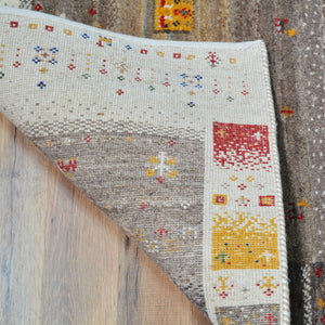 Hand-Knotted Modern Kashkuli Gabbeh Handmade 100% Wool Rug (Size 2.9 X 11.3) Cwral-9480