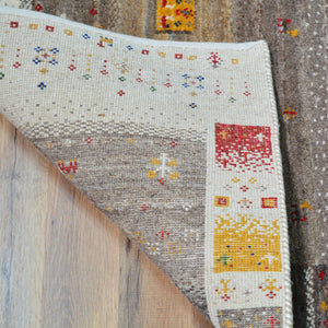 Hand-Knotted Modern Kashkuli Gabbeh Handmade 100% Wool Rug (Size 2.9 X 11.2) Cwral-9483