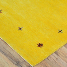 Load image into Gallery viewer, Hand-Knotted Yellow Modern Gabbeh Handmade 100% Wool Rug (Size 2.9 X 16.0) Cwral-9492