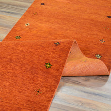 Load image into Gallery viewer, Hand-Knotted Orange Modern Gabbeh Handmade 100% Wool Rug (Size 2.8 X 10.1) Cwral-9498