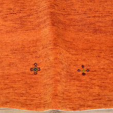 Load image into Gallery viewer, Hand-Knotted Orange Modern Gabbeh Handmade 100% Wool Rug (Size 2.8 X 10.1) Cwral-9498