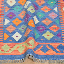 Load image into Gallery viewer, Hand-Woven Flatweave Geometric Design Kilim Handmade Wool (Size 2.5 X 16.0) Cwral-9552