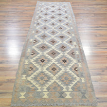 Load image into Gallery viewer, Hand-Woven Flatweave Geometric Design Kilim Handmade Wool (Size 2.8 X 9.8) Cwral-9567