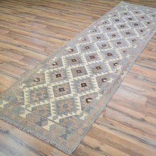 Load image into Gallery viewer, Hand-Woven Flatweave Geometric Design Kilim Handmade Wool (Size 2.8 X 9.8) Cwral-9567