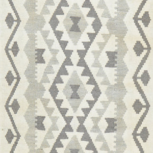 Hand-Woven Flatweave Geometric Design Kilim Handmade Wool (Size 2.10 X 9.7) Cwral-9573