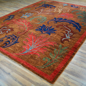 Hand-Knotted Afghan Tribal Chobi Traditional Design Wool Rug (Size 7.4 X 10.0) Cwral-9612