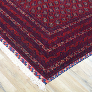 Fine Hand-Knotted Turkmen Tribal Traditional Wool Rug (Size 6.7 X 9.8) Cwral-9618