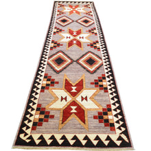 Load image into Gallery viewer, Hand-Knotted Southwestern Design Handmade Wool Rug (Size 2.7 X 11.7) Cwral-9648