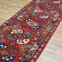 Load image into Gallery viewer, Hand-Knotted Tribal Afghan Ersari Wool Handmade Rug (Size 2.8 X 9.3) Cwral-9675