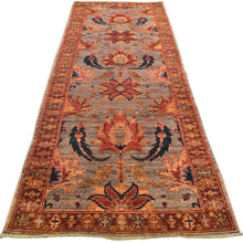 Load image into Gallery viewer, Hand-Knotted Oriental Afghan Chobi Oushak Design 100% Wool Rug (Size 3.0 X 9.7) Cwral-9696