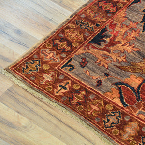 Hand-Knotted Oriental Afghan Chobi Oushak Design 100% Wool Rug (Size 3.0 X 9.7) Cwral-9696