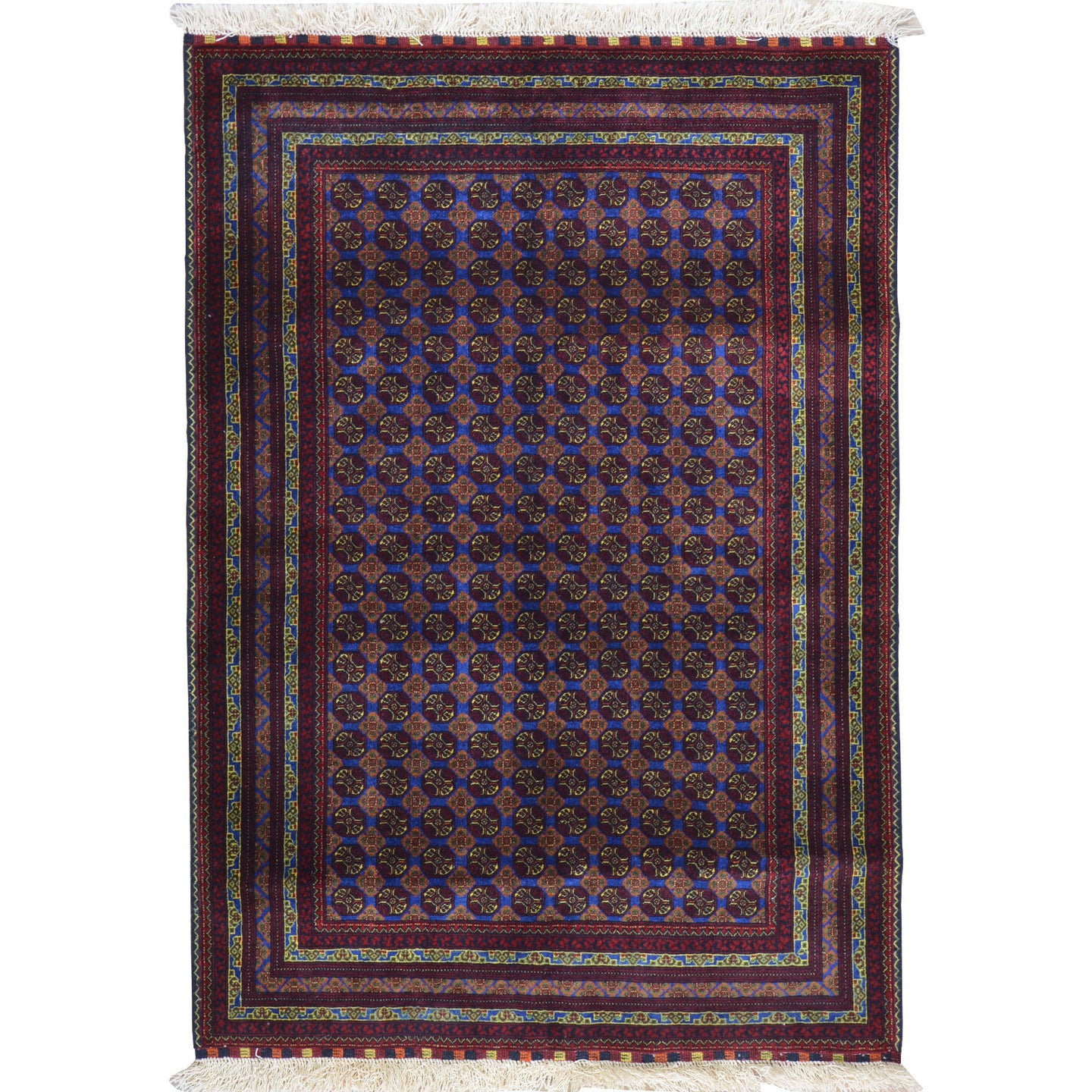 Hand-Knotted Fine Turkoman Bokhara Wool Handmade Rug (Size 3.4 X 4.9) Cwral-9708
