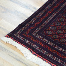 Load image into Gallery viewer, Hand-Knotted Fine Turkoman Bokhara Wool Handmade Rug (Size 3.4 X 5.0) Cwral-9711