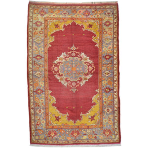 Hand-Knotted Oriental Vintage Turkish Fethiye Handmade Wool Rug (Size 4.8 X 7.2) Cwral-9756