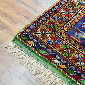 Hand-Knotted Oriental Vintage Turkish Bursa Handmade Wool Rug (Size 3.7 X 5.5) Cwral-9759