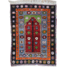 Load image into Gallery viewer, Hand-Knotted Oriental Vintage Turkish Bursa Handmade Wool Prayer Rug (Size 3.1 X 4.2) Cwral-9762
