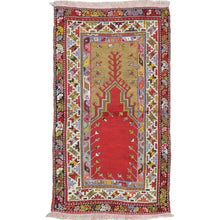 Load image into Gallery viewer, Hand-Knotted Oriental Vintage Turkish Kirsehir Handmade Wool Prayer Rug (Size 2.11 X 5.0) Cwral-9780