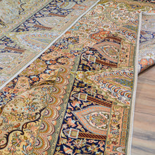 Load image into Gallery viewer, Hand-Knotted Traditional Design Kashmiri Silk Handmade Rug (Size 8.1 X 9.11) Cwral-9792