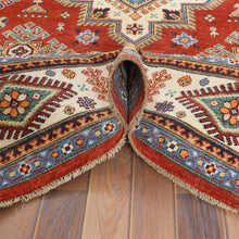 Load image into Gallery viewer, Hand-Knotted Caucasian Design Kazak Wool Handmade Rug (Size 6.0 X 8.9) Cwral-9801
