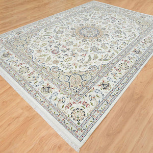 Traditional Design Hand-Knotted Wool/Silk Handmade Rug (Size 9.8 X 14.0) Cwral-9825