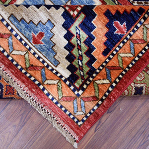 Hand-Knotted Afghan Ersari Tribal Handmade Wool Traditional Rug (Size 8.1 X 9.10) Cwral-9840
